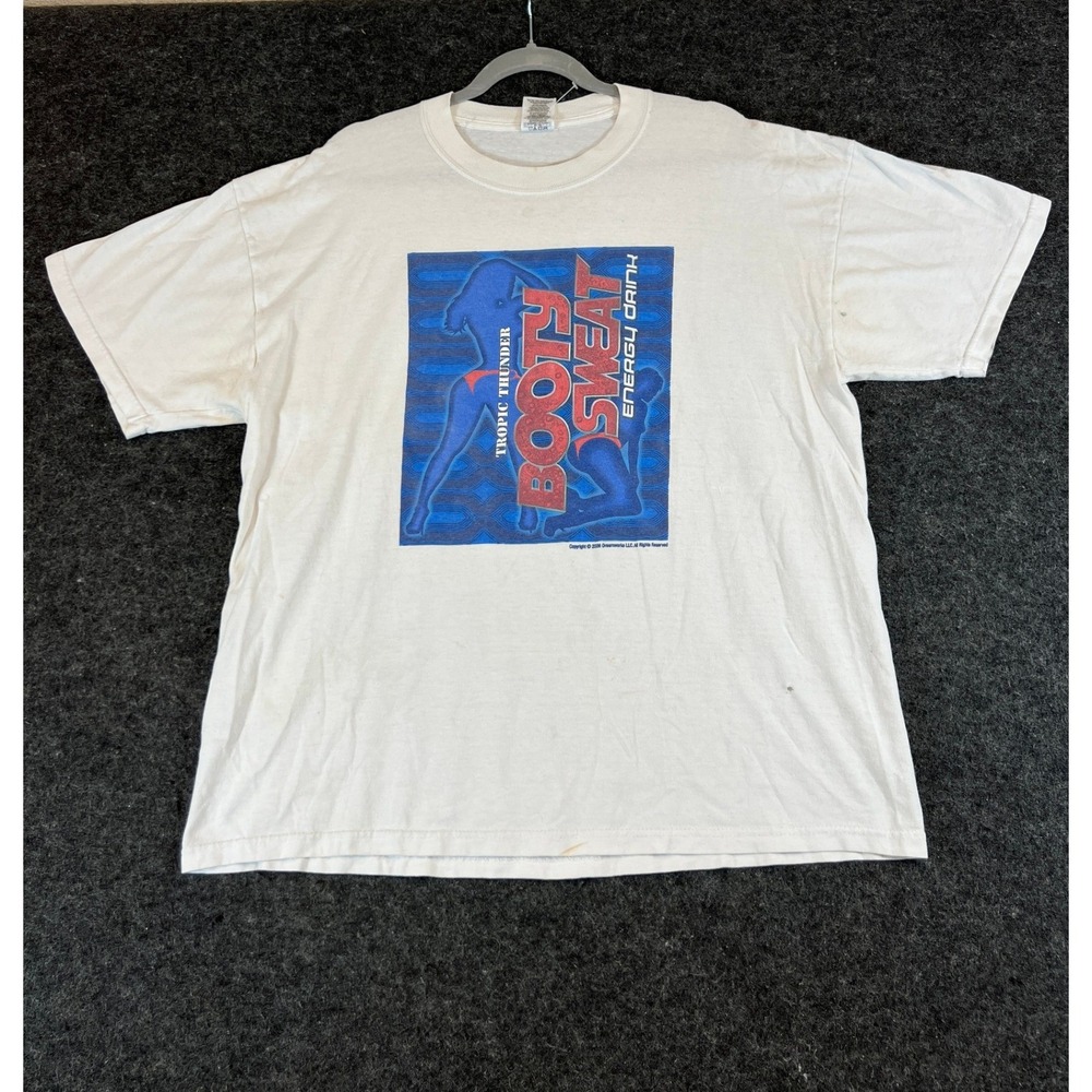 Tropic Thunder Booty Sweat Promo T-Shirt White Mens XL Vintage 90s Retro